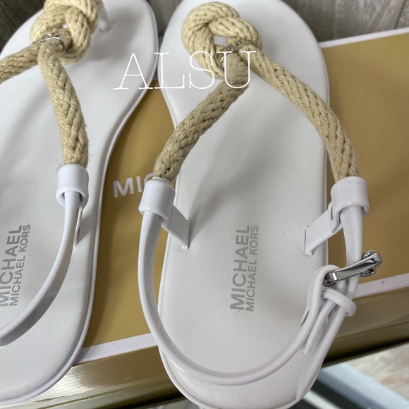 Michael Kors Holly Jelly Sandals White W AUTHENTIC - Picture 4 of 5